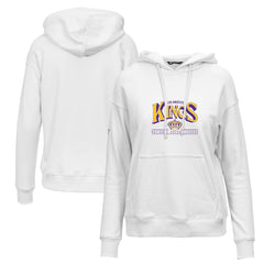 Los Angeles Kings Levelwear Women's Retro Adorn Spellout Pullover Hoodie - White | US 201275453