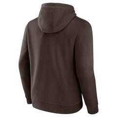 Cleveland Browns Team Lockup Pullover Hoodie - Brown Hoodies