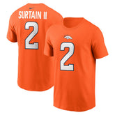 Patrick Surtain II Denver Broncos Name & Number T-Shirt - Orange T-shirts