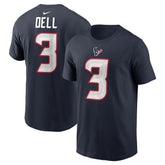Tank Dell Houston Texans Player Name & Number T-Shirt - Navy T-shirts