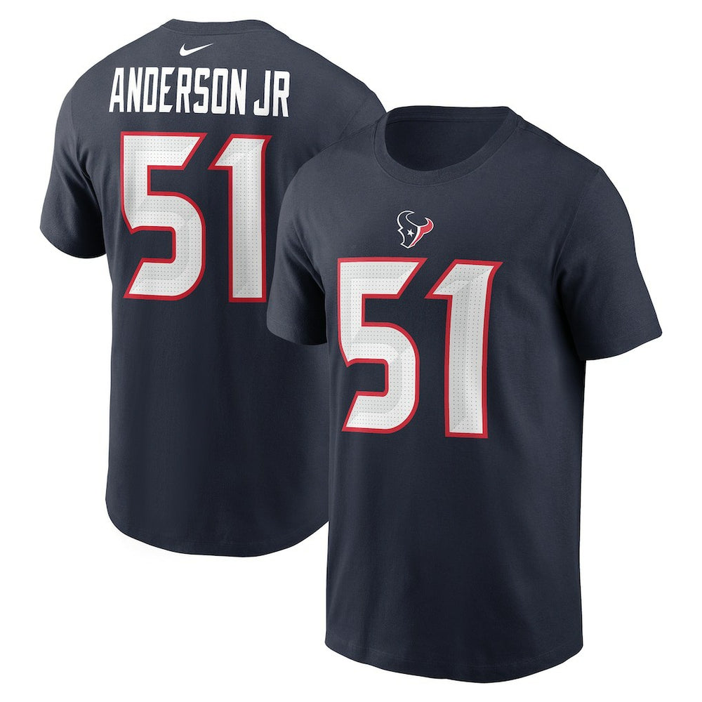 Will Anderson Jr. Houston Texans Player Name & Number T-Shirt - Navy T-shirts