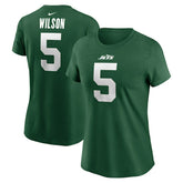 Garrett Wilson New York Jets Women's Player Name & Number T-Shirt - Green T-shirts