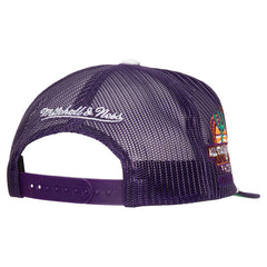 Phoenix Suns Roper Meshback Trucker Snapback Hat Purple - Mitchell & Ness