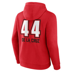 Elly De La Cruz Cincinnati Reds Name & Number Fastball Pullover Hoodie - Red Hoodies
