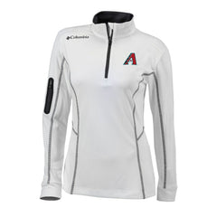 Arizona Diamondbacks Columbia Women's Omni-Wick Shotgun Quarter-Zip Pullover Top - White Pullover