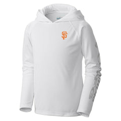 San Francisco Giants Columbia Youth Terminal Tackle Long Sleeve Hoodie T-Shirt - White Hoodies