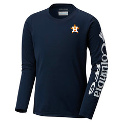 Houston Astros Columbia Youth Terminal Tackle Long Sleeve T-Shirt - Navy T-shirts
