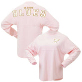 St. Louis Blues Fanatics Women's Spirit Jersey Long Sleeve T-Shirt - Pink | US 201279773