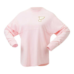St. Louis Blues Fanatics Women's Spirit Jersey Long Sleeve T-Shirt - Pink | US 201279773