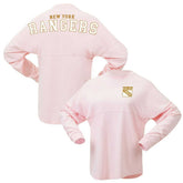 New York Rangers Fanatics Women's Spirit Jersey Long Sleeve T-Shirt - Pink | US 201279778