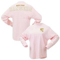 New York Rangers Fanatics Women's Spirit Jersey Long Sleeve T-Shirt - Pink | US 201279778