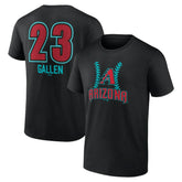 Zac Gallen Arizona Diamondbacks Name & Number Fastball T-Shirt - Black T-shirts