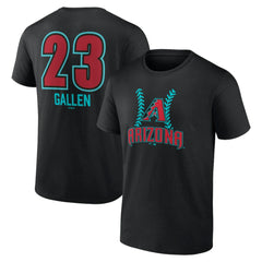 Zac Gallen Arizona Diamondbacks Name & Number Fastball T-Shirt - Black T-shirts