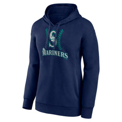 J.P. Crawford Seattle Mariners Women's Name & Number Fastball Pullover Hoodie - Navy Hoodies