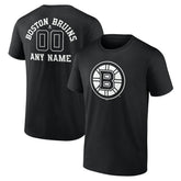 Boston Bruins Personalized Name & Number Monochrome T-Shirt - Black | US 201281430