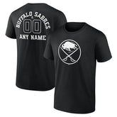 Buffalo Sabres Personalized Name & Number Monochrome T-Shirt - Black | US 201281436