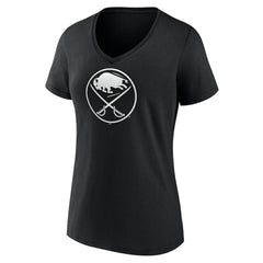 Buffalo Sabres Women's Personalized Name & Number Monochrome V-Neck T-Shirt - Black | US 201281439