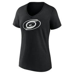 Carolina Hurricanes Women's Personalized Name & Number Monochrome V-Neck T-Shirt - Black | US 201281451