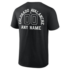 Colorado Avalanche Personalized Name & Number Monochrome T-Shirt - Black | US 201281460