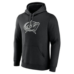 Columbus Blue Jackets Personalized Name & Number Monochrome Pullover Hoodie - Black | US 201281465