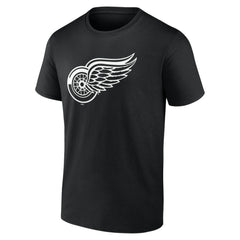 Detroit Red Wings Personalized Name & Number Monochrome T-Shirt - Black | US 201281478