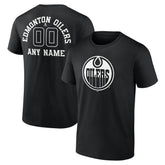 Edmonton Oilers Personalized Name & Number Monochrome T-Shirt - Black | US 201281484