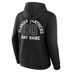 Florida Panthers Personalized Name & Number Monochrome Pullover Hoodie - Black | US 201281489