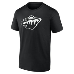 Minnesota Wild Personalized Name & Number Monochrome T-Shirt - Black | US 201281502