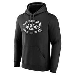 Montreal Canadiens Personalized Name & Number Monochrome Pullover Hoodie - Black | US 201281507
