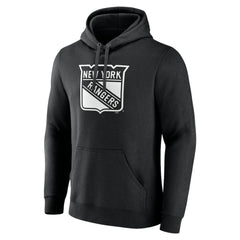 New York Rangers Personalized Name & Number Monochrome Pullover Hoodie - Black | US 201281531