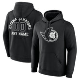 Ottawa Senators Personalized Name & Number Monochrome Pullover Hoodie - Black | US 201281537