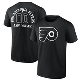 Philadelphia Flyers Personalized Name & Number Monochrome T-Shirt - Black | US 201281544