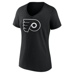 Philadelphia Flyers Women's Personalized Name & Number Monochrome V-Neck T-Shirt - Black | US 201281547