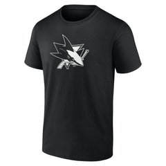 San Jose Sharks Personalized Name & Number Monochrome T-Shirt - Black | US 201281556
