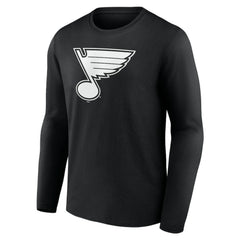 St. Louis Blues Personalized Name & Number Monochrome Long Sleeve T-Shirt - Black | US 201281566