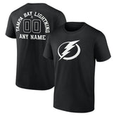Tampa Bay Lightning Personalized Name & Number Monochrome T-Shirt - Black | US 201281574