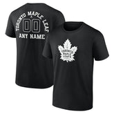 Toronto Maple Leafs Personalized Name & Number Monochrome T-Shirt - Black | US 201281580