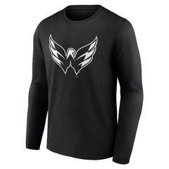 Washington Capitals Personalized Name & Number Monochrome Long Sleeve T-Shirt - Black | US 201281596