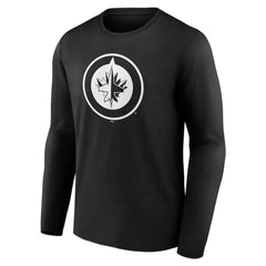 Winnipeg Jets Personalized Name & Number Monochrome Long Sleeve T-Shirt - Black | US 201281602