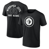 Winnipeg Jets Personalized Name & Number Monochrome T-Shirt - Black | US 201281604