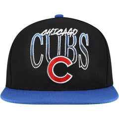 Chicago Cubs Mitchell & Ness Rise Up Snapback Hat - Black Hats