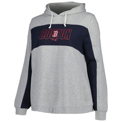 Boston Red Sox Profile Women's Plus Size Pullover Jersey Hoodie - Heather Gray Jerseys