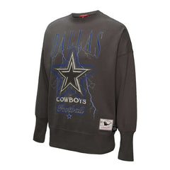 Dallas Cowboys Women's Distressed Logo 4.0 Pullover Sweatshirt - Charcoal Pullover