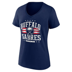 Buffalo Sabres Women's Americana Team V-Neck T-Shirt - Navy | US 201291065
