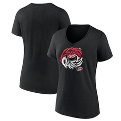 Carolina Hurricanes Women's Native V-Neck T-Shirt - Black | US 201291091