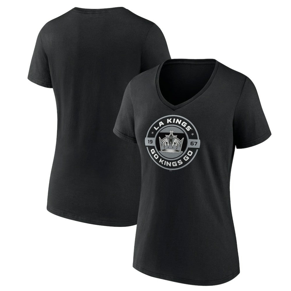 Los Angeles Kings Women's Native V-Neck T-Shirt - Black | US 201291155
