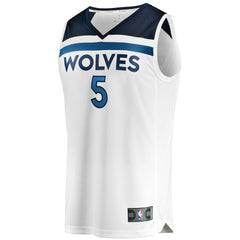 Anthony Edwards Minnesota Timberwolves Fast Break Replica Player Jersey Association Edition White - Fanatics