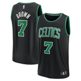 Jaylen Brown Boston Celtics Fast Break Replica Player Jersey Statement Edition Black - Fanatics