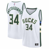 Giannis Antetokounmpo Milwaukee Bucks Youth Fast Break Replica Player Jersey Association Edition White - Fanatics