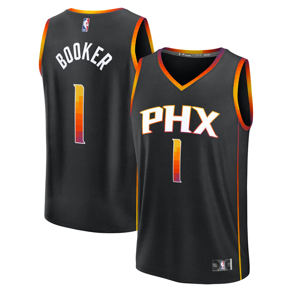 Devin Booker Phoenix Suns Youth Fast Break Replica Player Jersey Statement Edition Black - Fanatics